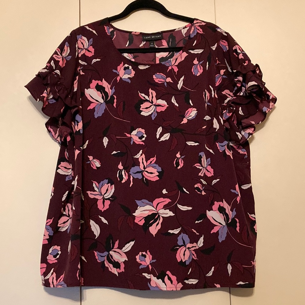 Lane Bryant Flutter Sleeve Blouse Size 22